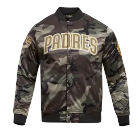 MLB SAN DIEGO PADRES CAMO AOP MEN'S SATIN JACKET (CAMO)