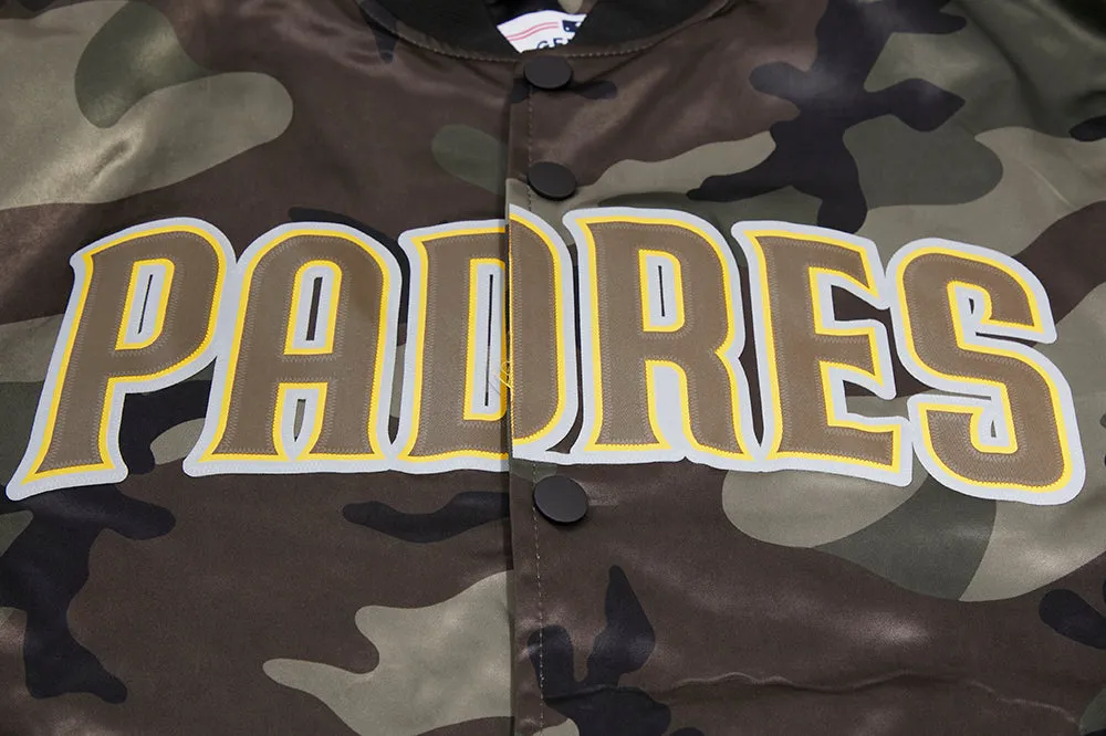 MLB SAN DIEGO PADRES CAMO AOP MEN'S SATIN JACKET (CAMO)