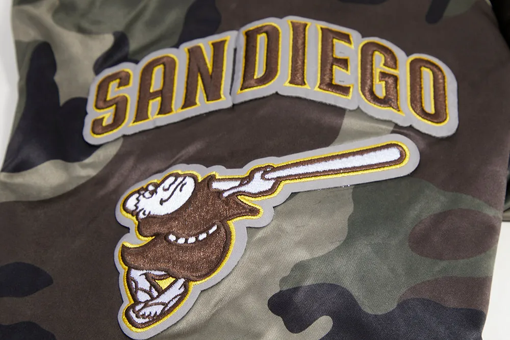 MLB SAN DIEGO PADRES CAMO AOP MEN'S SATIN JACKET (CAMO)