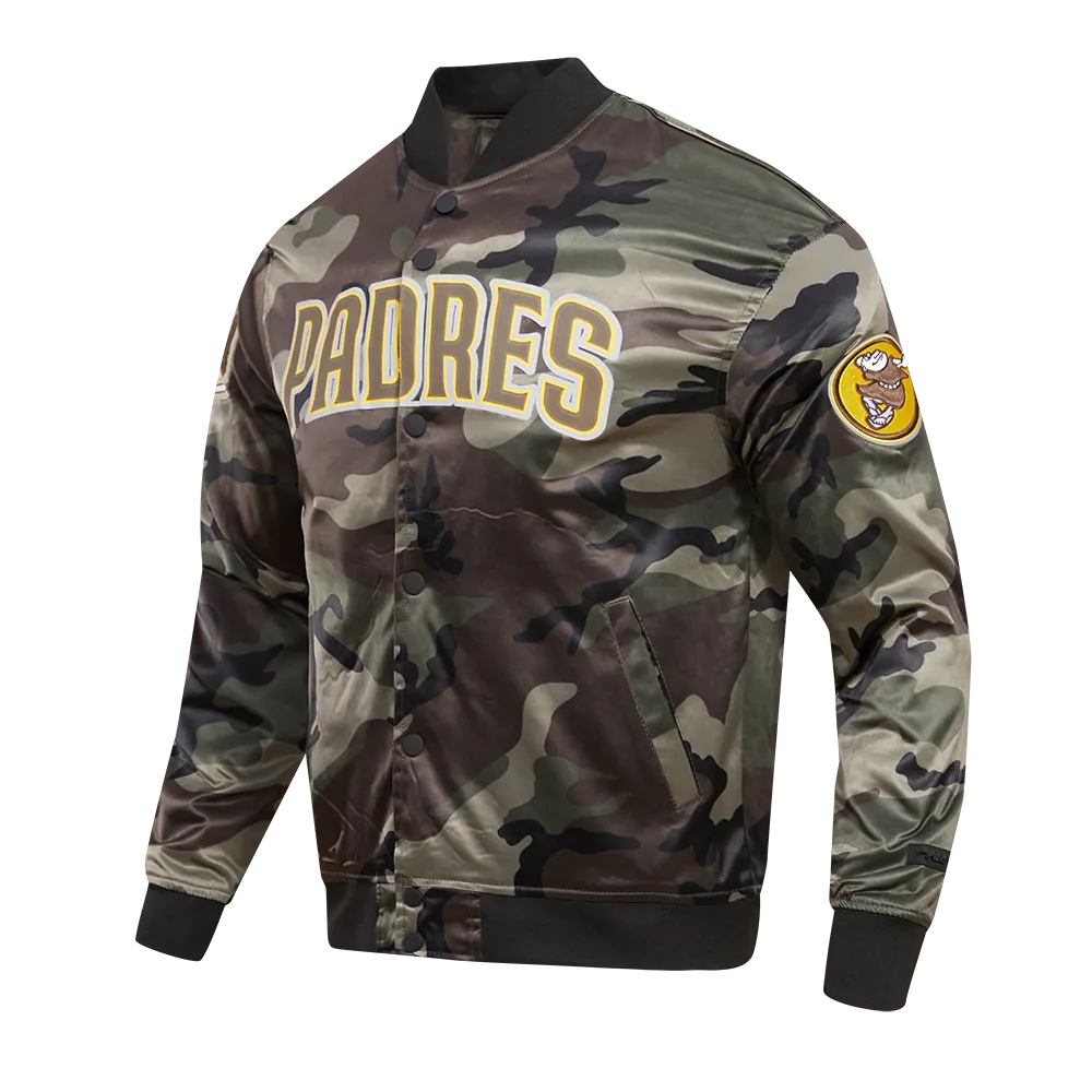 MLB SAN DIEGO PADRES CAMO AOP MEN'S SATIN JACKET (CAMO)