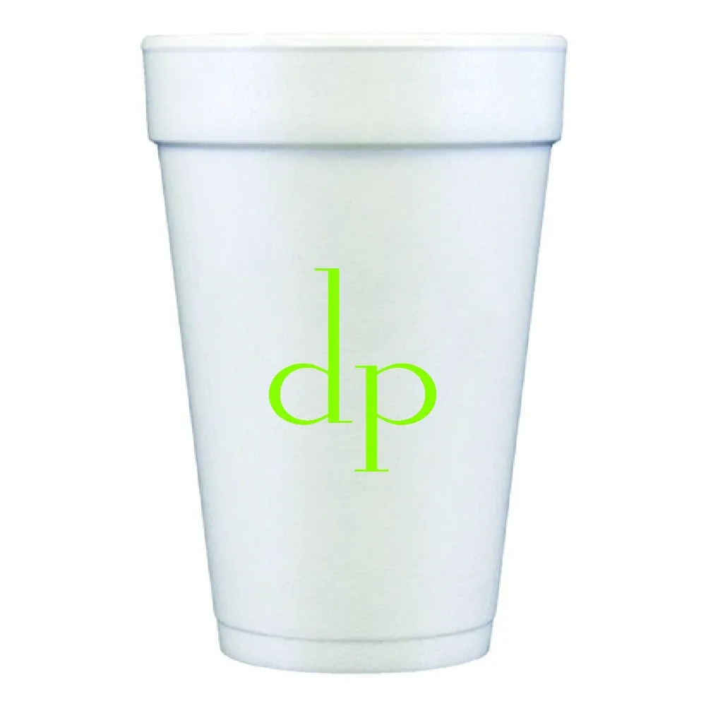 Monogrammed Foam Cups 4