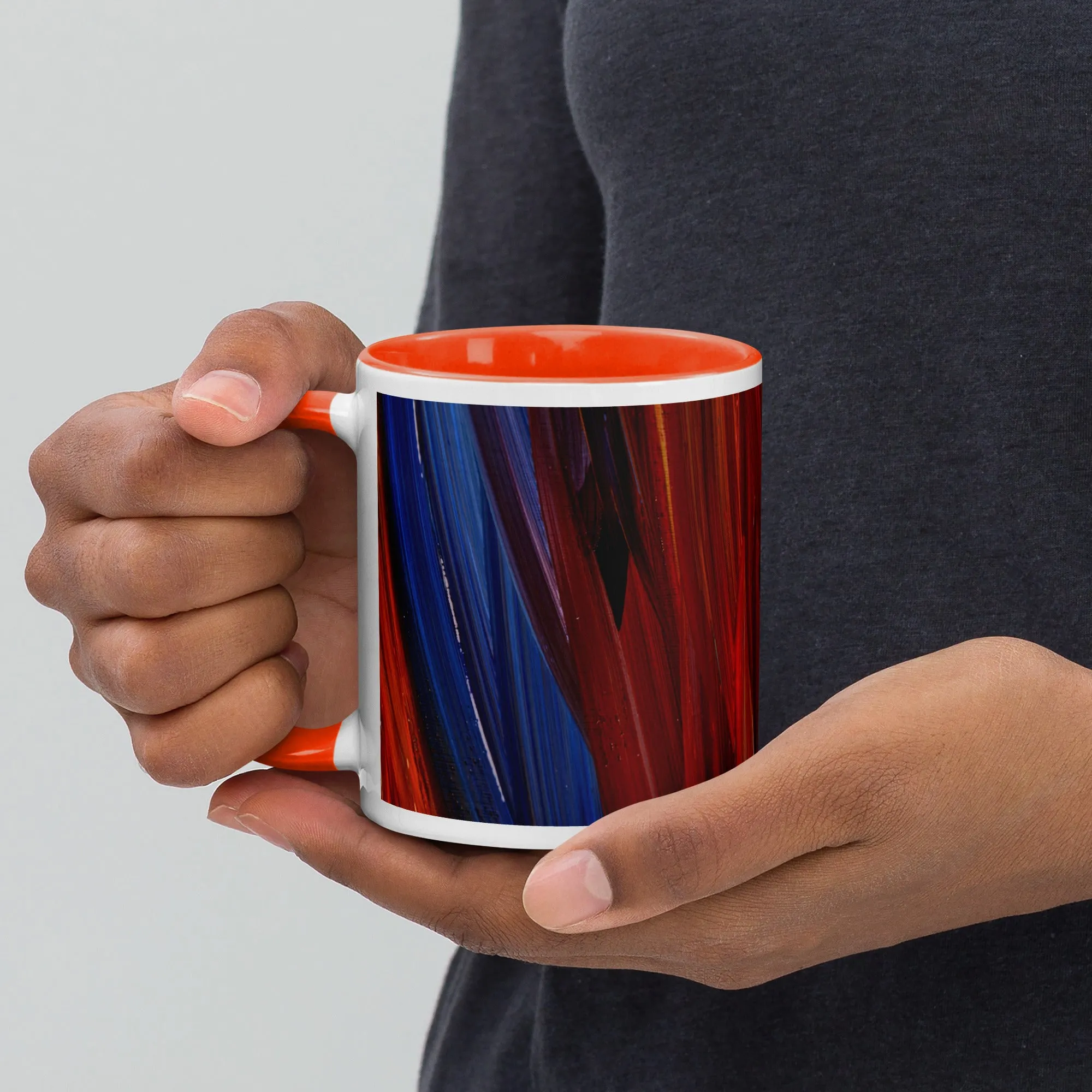 Mug with Color Inside with Engin Akyurt colorful design (shipping from Europe and USA)