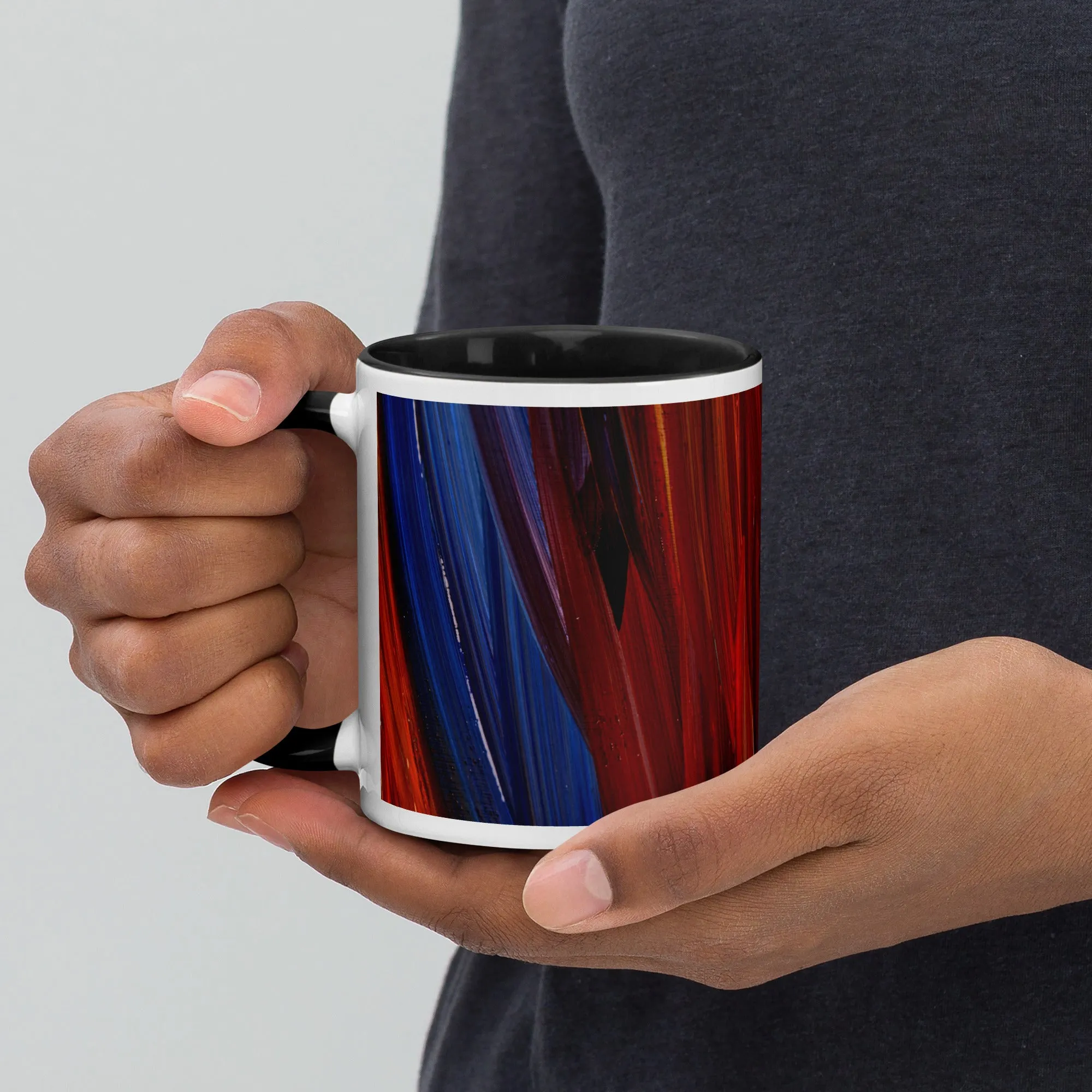 Mug with Color Inside with Engin Akyurt colorful design (shipping from Europe and USA)