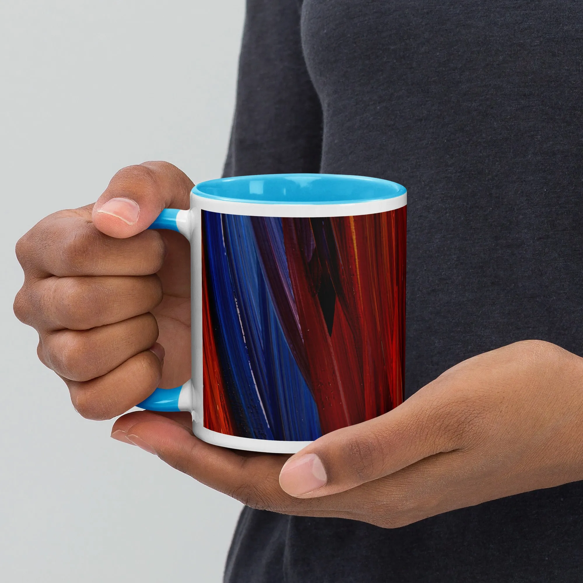 Mug with Color Inside with Engin Akyurt colorful design (shipping from Europe and USA)