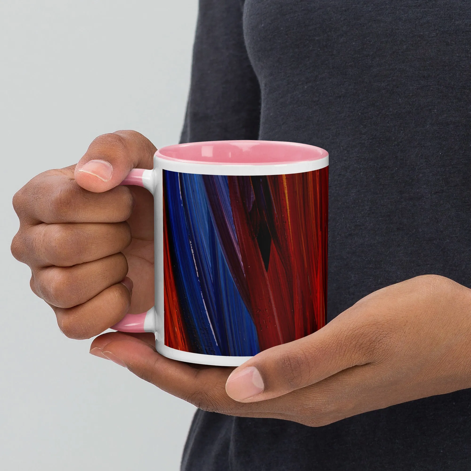 Mug with Color Inside with Engin Akyurt colorful design (shipping from Europe and USA)