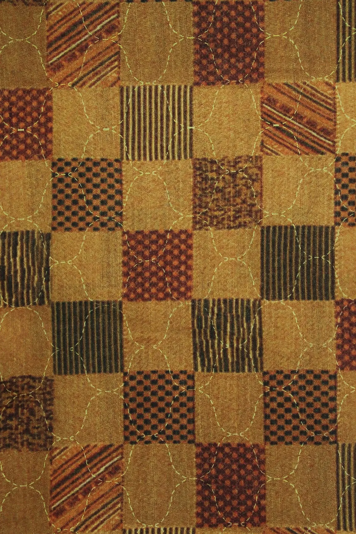 Multi Coloured Geometric Digital Print on Tussar Satin Fabric