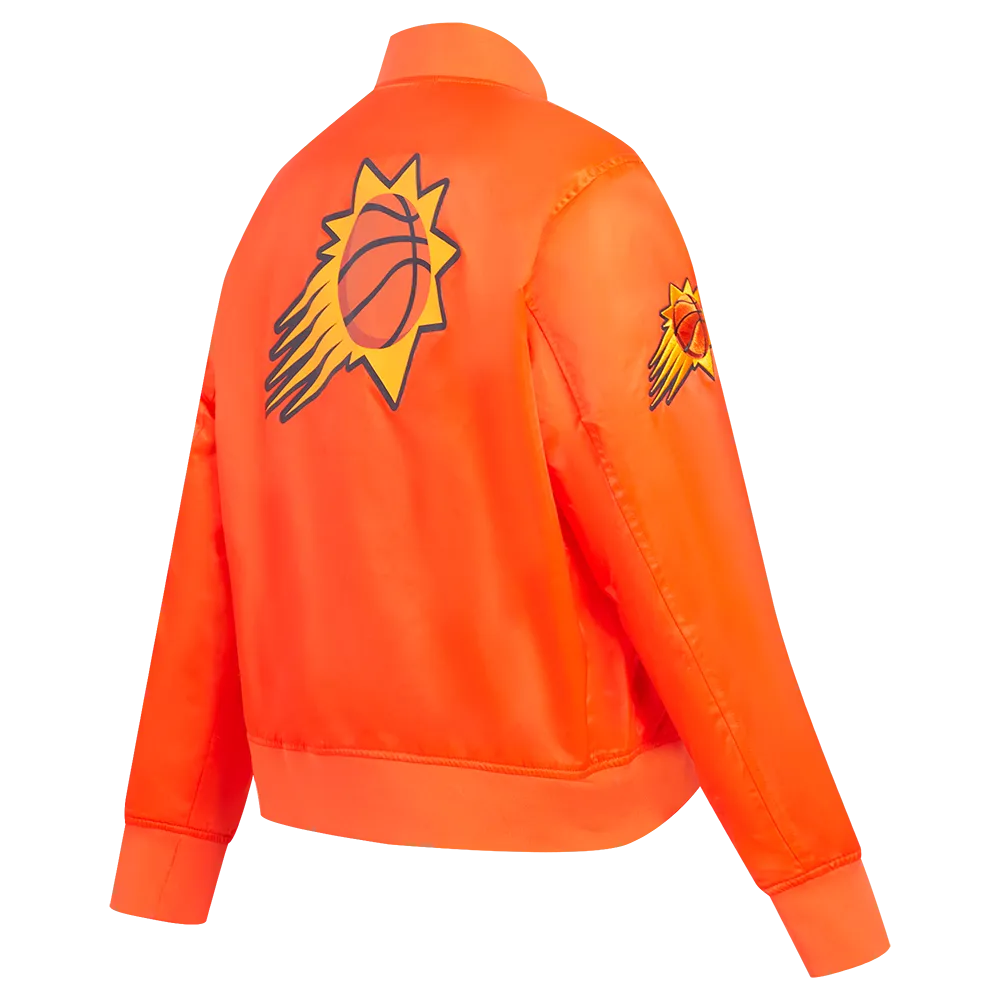 NBA PHOENIX SUNS CLASSIC WOMEN'S SATIN JACKET (ORANGE)