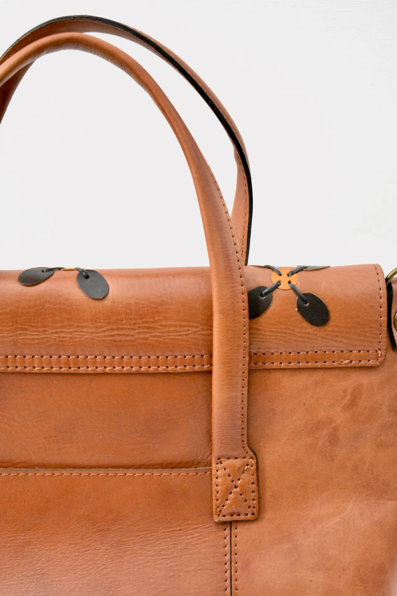 New Tan Leather Handbag with Tags