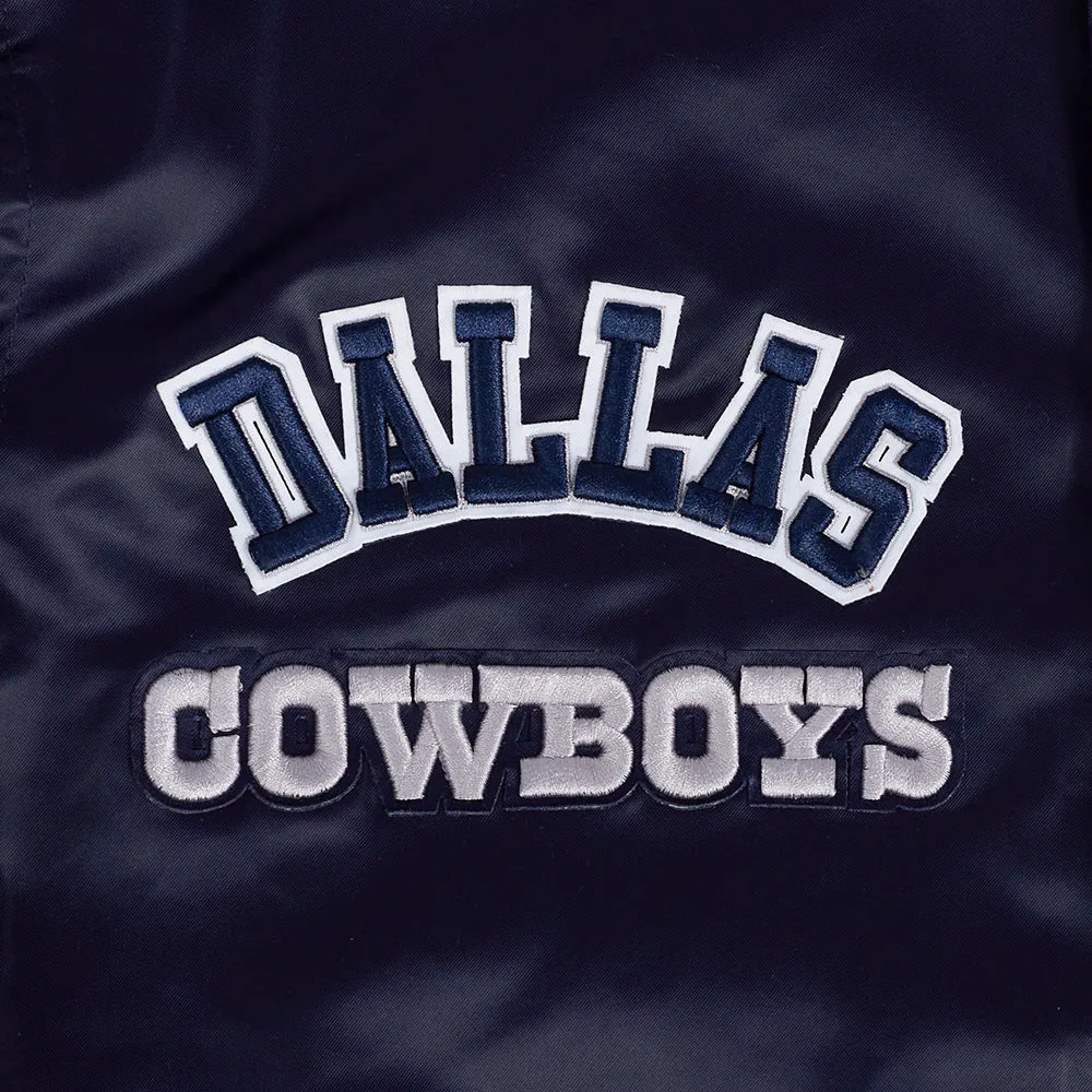NFL DALLAS COWBOYS SUBLIMATED MEN'S SATIN JACKET-MIDNIGHT SKY (MIDNIGHT NAVY)