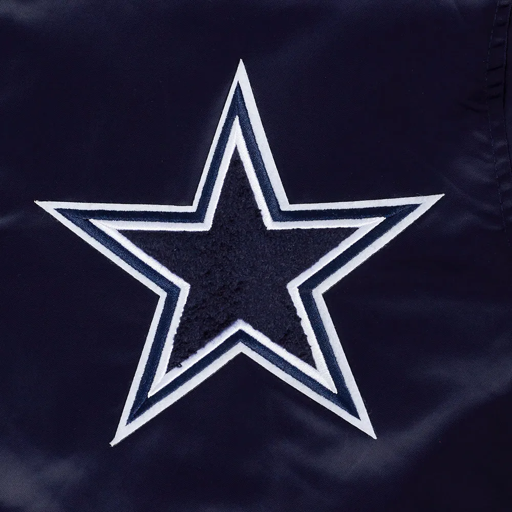 NFL DALLAS COWBOYS SUBLIMATED MEN'S SATIN JACKET-MIDNIGHT SKY (MIDNIGHT NAVY)