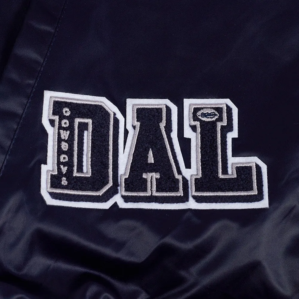 NFL DALLAS COWBOYS SUBLIMATED MEN'S SATIN JACKET-MIDNIGHT SKY (MIDNIGHT NAVY)