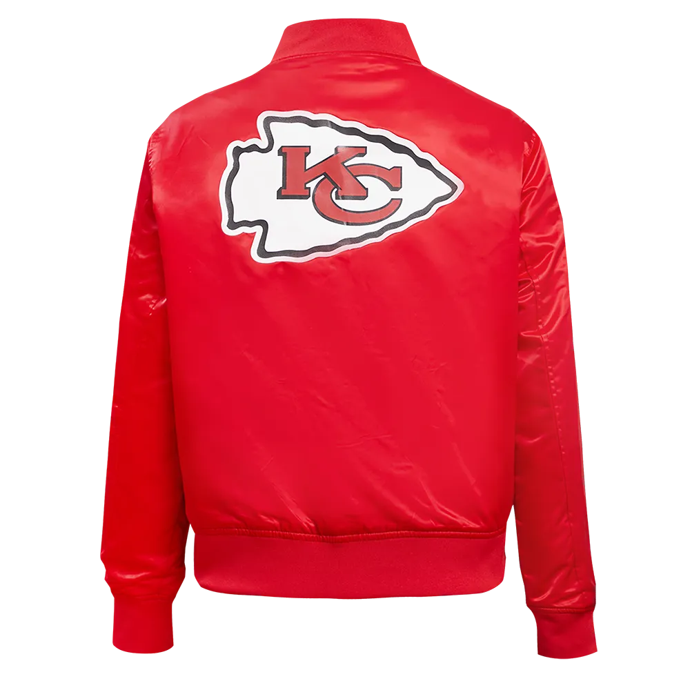 NFL KANSAS CITY CHIEFS CLASSIC WOMEN'S SATIN JACKET (RED)