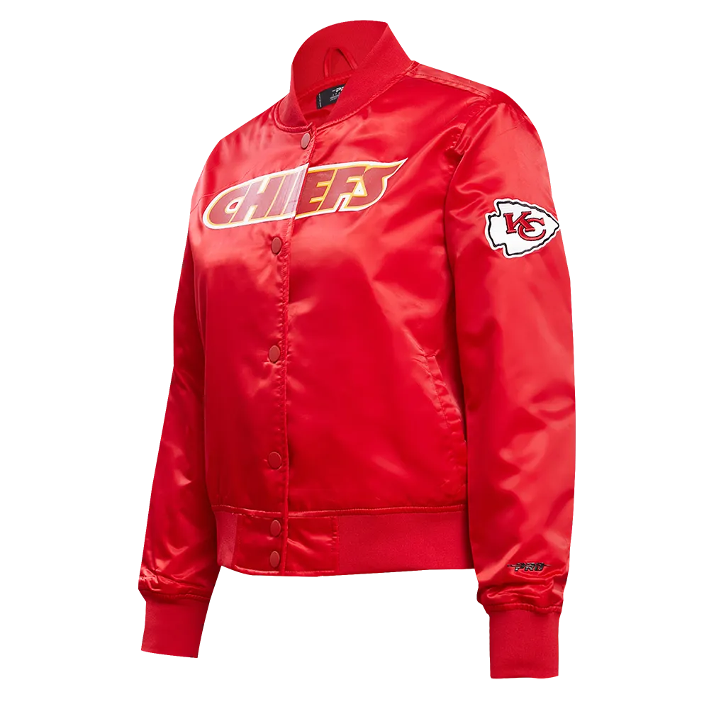 NFL KANSAS CITY CHIEFS CLASSIC WOMEN'S SATIN JACKET (RED)