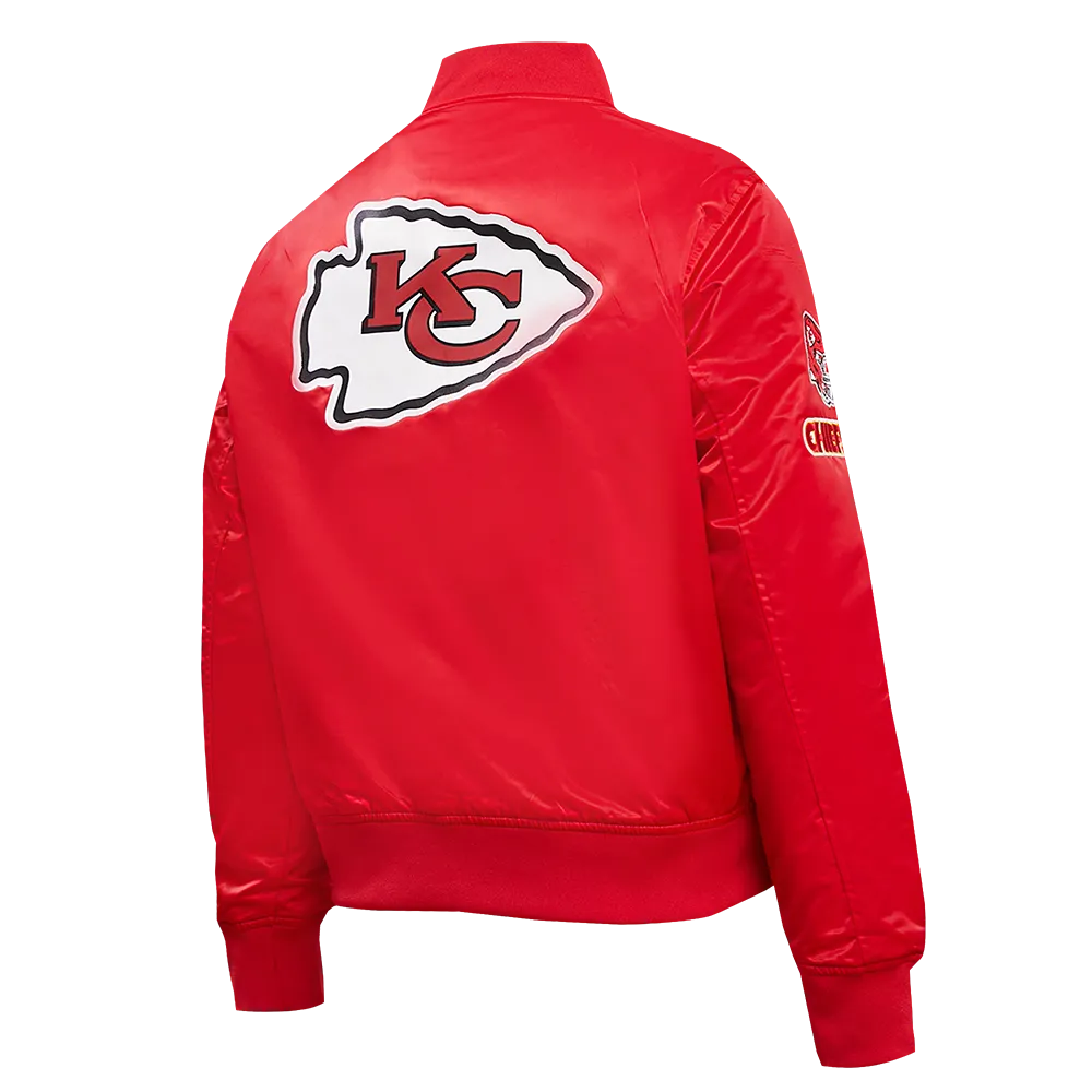 NFL KANSAS CITY CHIEFS CLASSIC WOMEN'S SATIN JACKET (RED)