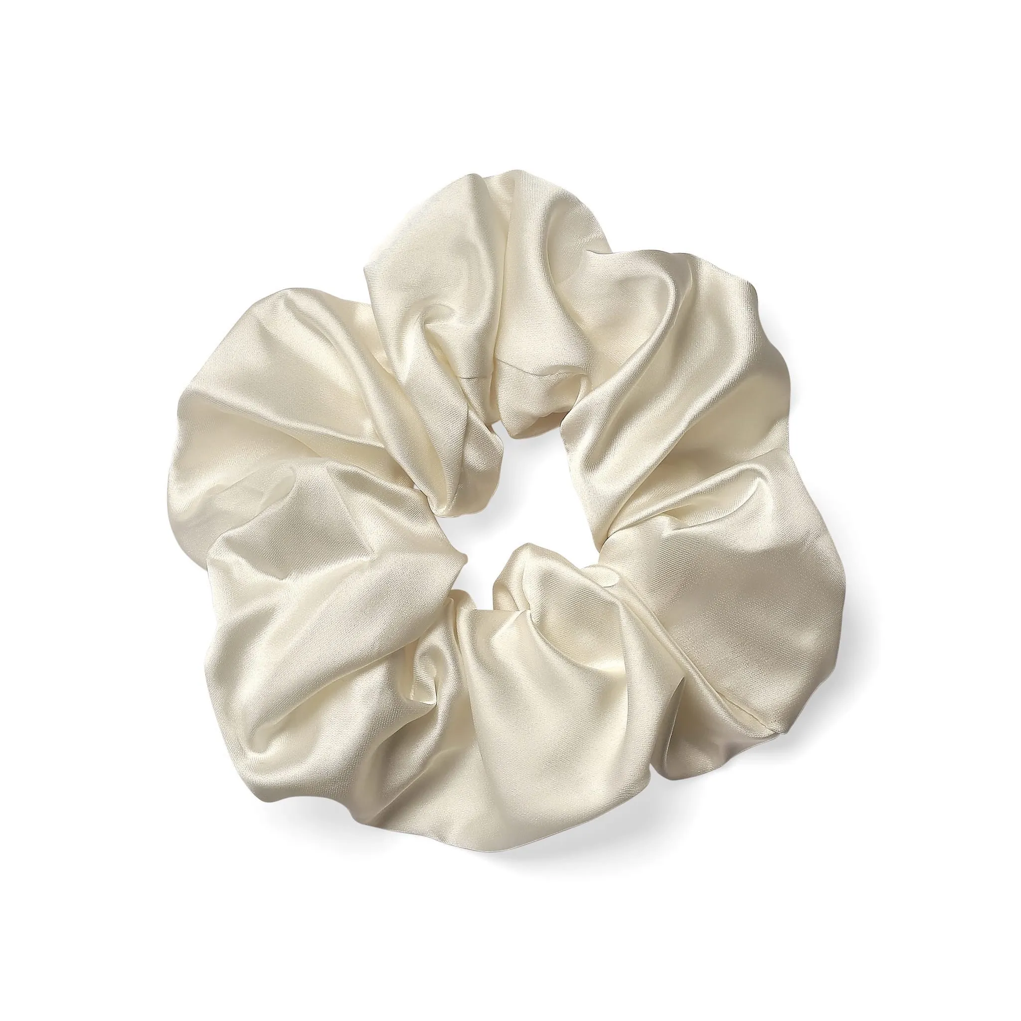 Only Curls Oversized Satin Scrunchies - Black Dalmatian and Ivory Twin Pack