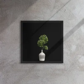 Palms in Vase Framed Canvas Print