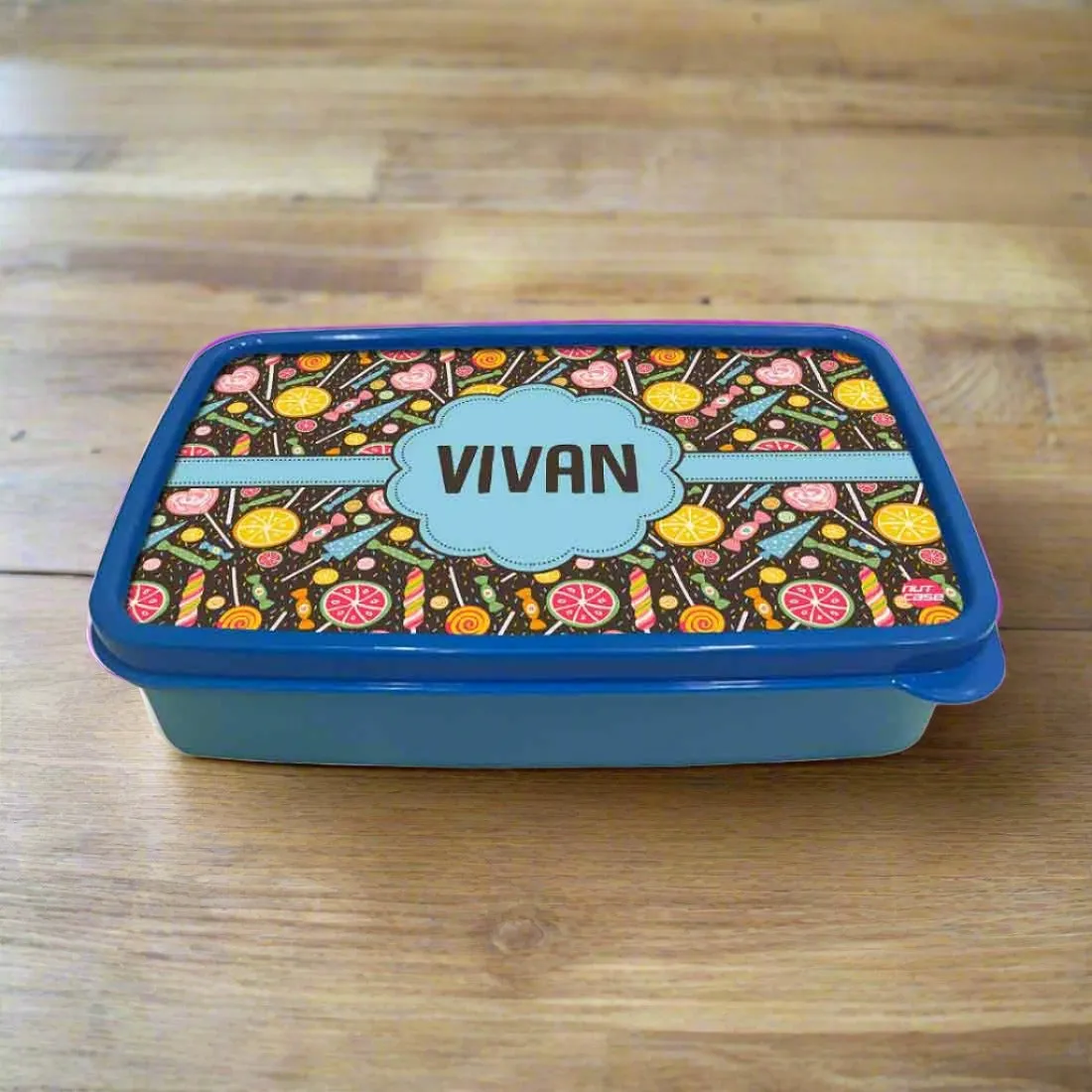 Personalized Snack Box for Kids Plastic Lunch Box for Boys -Lemon and Candy