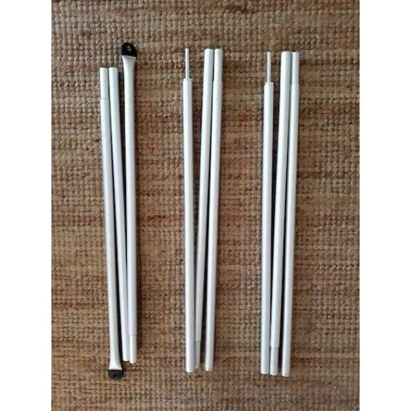Pole Set | 2 x Upright Poles   1 x Cross Bar Pole (only works for Tents bought prior to April 2020)