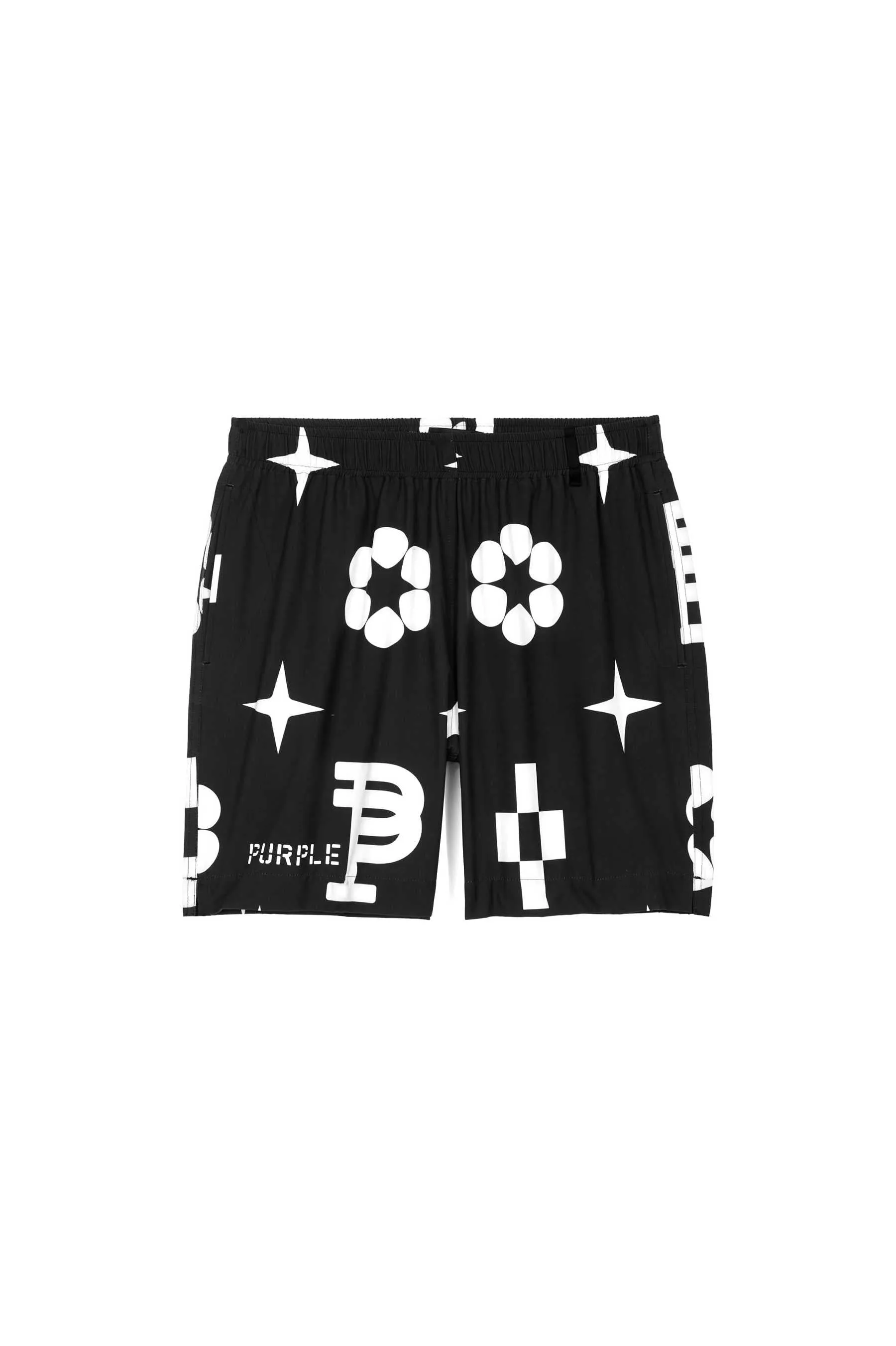 Purple brand jumbo monogram swim shorts