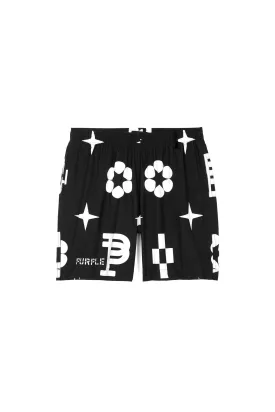 Purple brand jumbo monogram swim shorts