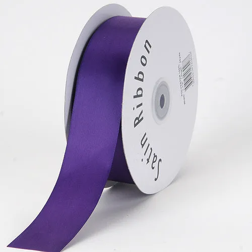 Purple - Satin Ribbon Single Face - ( W: 3/8 Inch | L: 100 Yards )