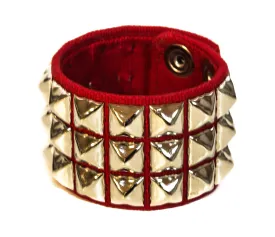 RedCanvas Bracelet With 3 Row Pyramid