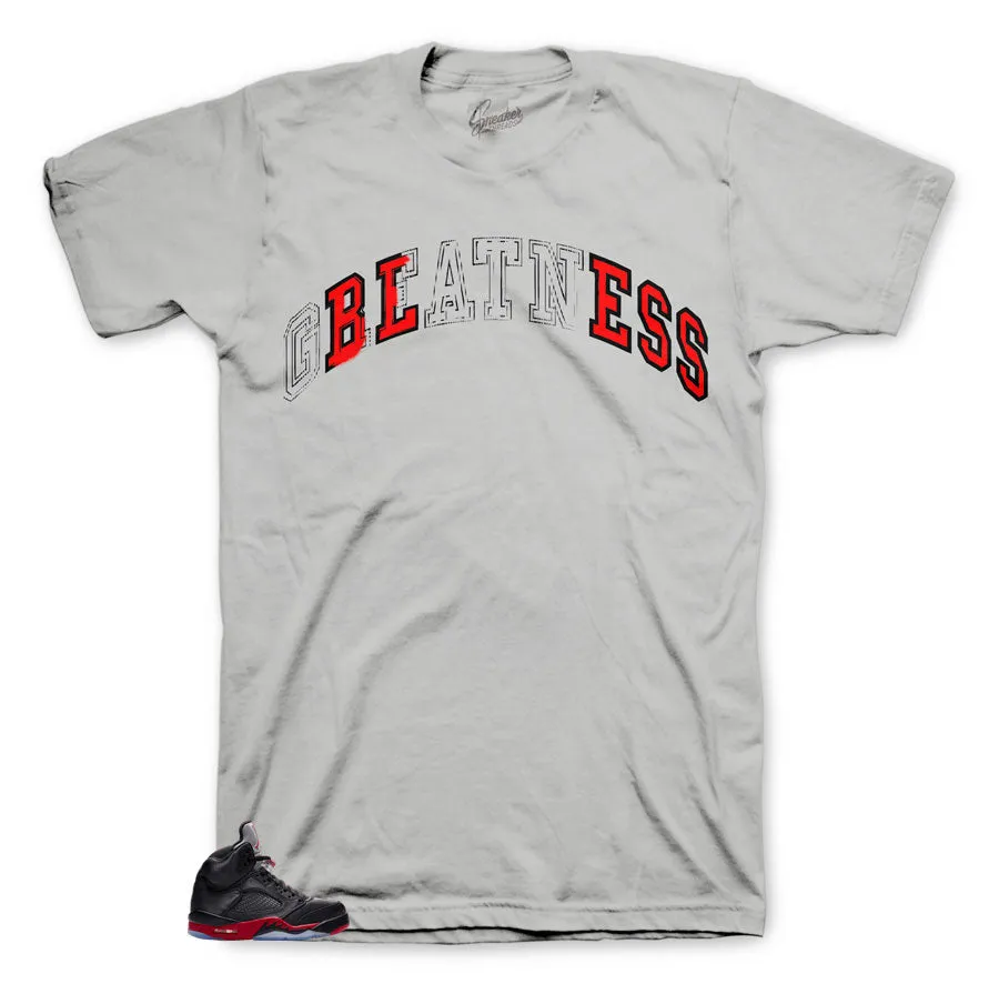 Retro 5 Satin Red Stich Shirt