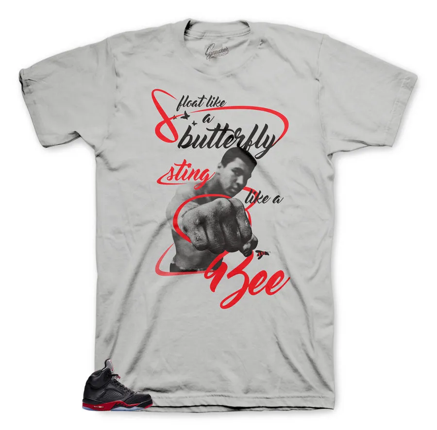 Retro 5 Satin Red StingBee Shirt