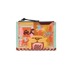 Rollercoaster Embroided Pouch in Pastel