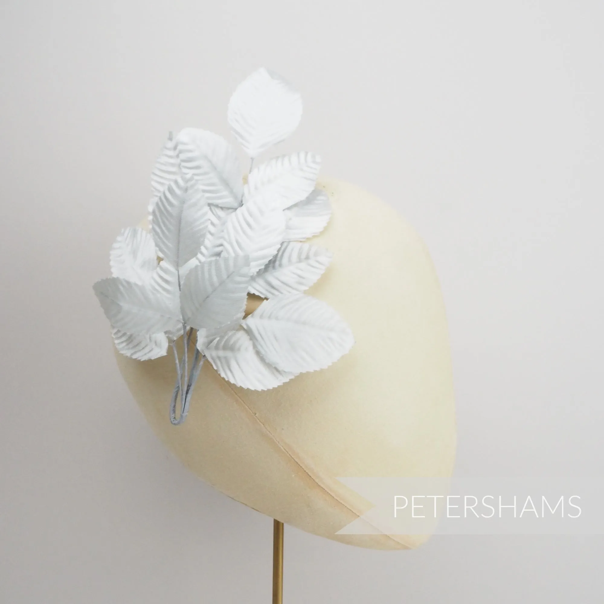 'Rowan' Vintage Satin Wired Leaf Millinery Hat Mount