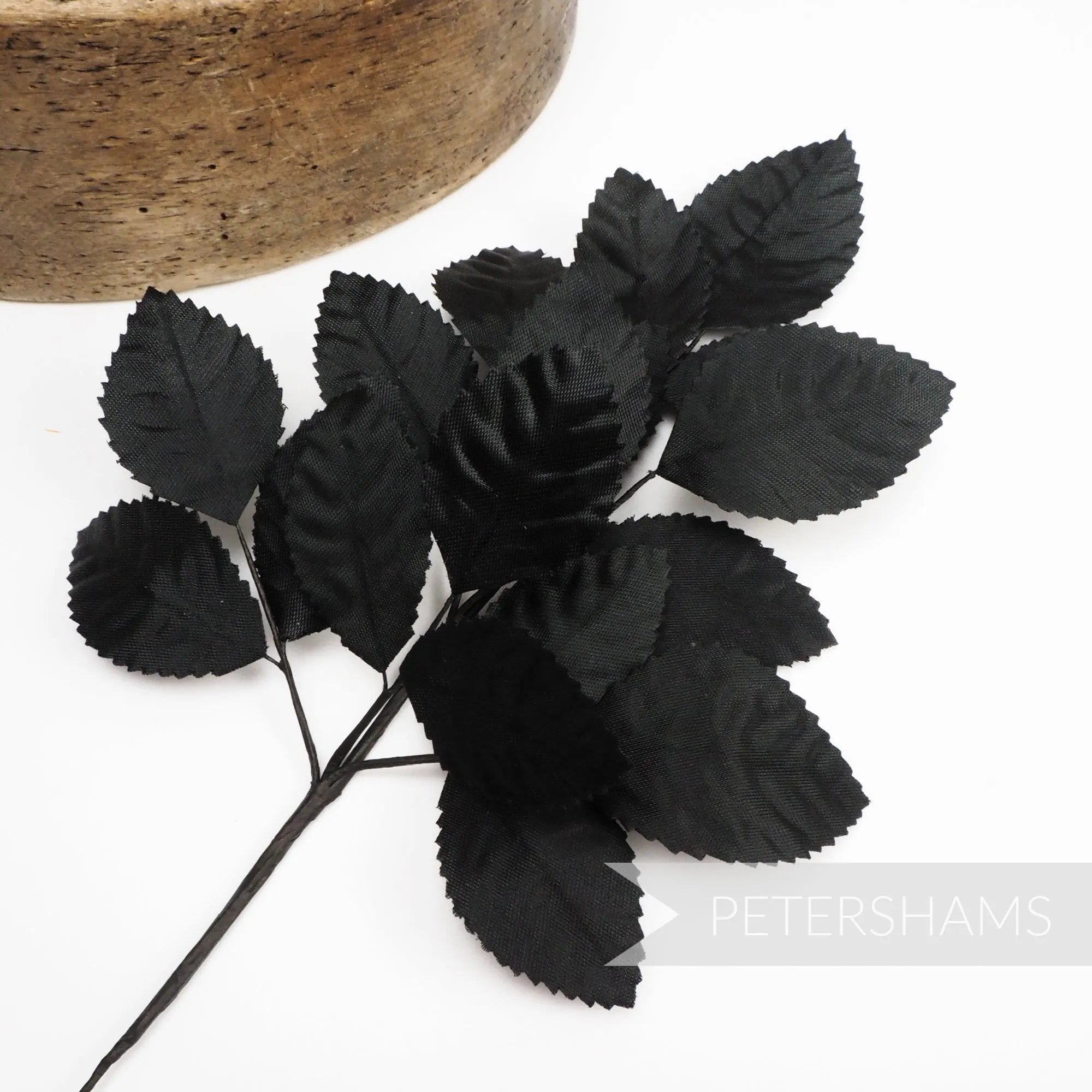 'Rowan' Vintage Satin Wired Leaf Millinery Hat Mount