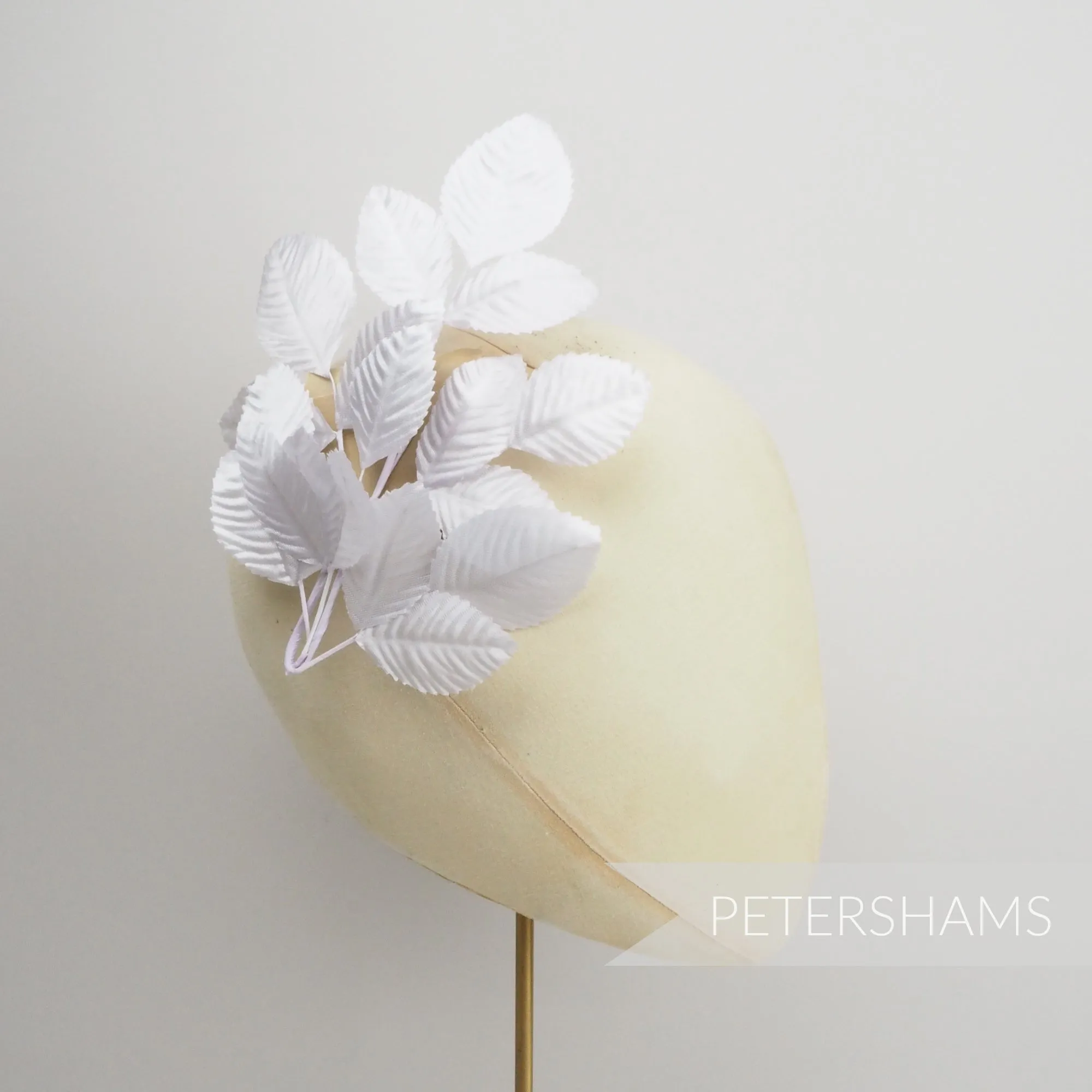 'Rowan' Vintage Satin Wired Leaf Millinery Hat Mount