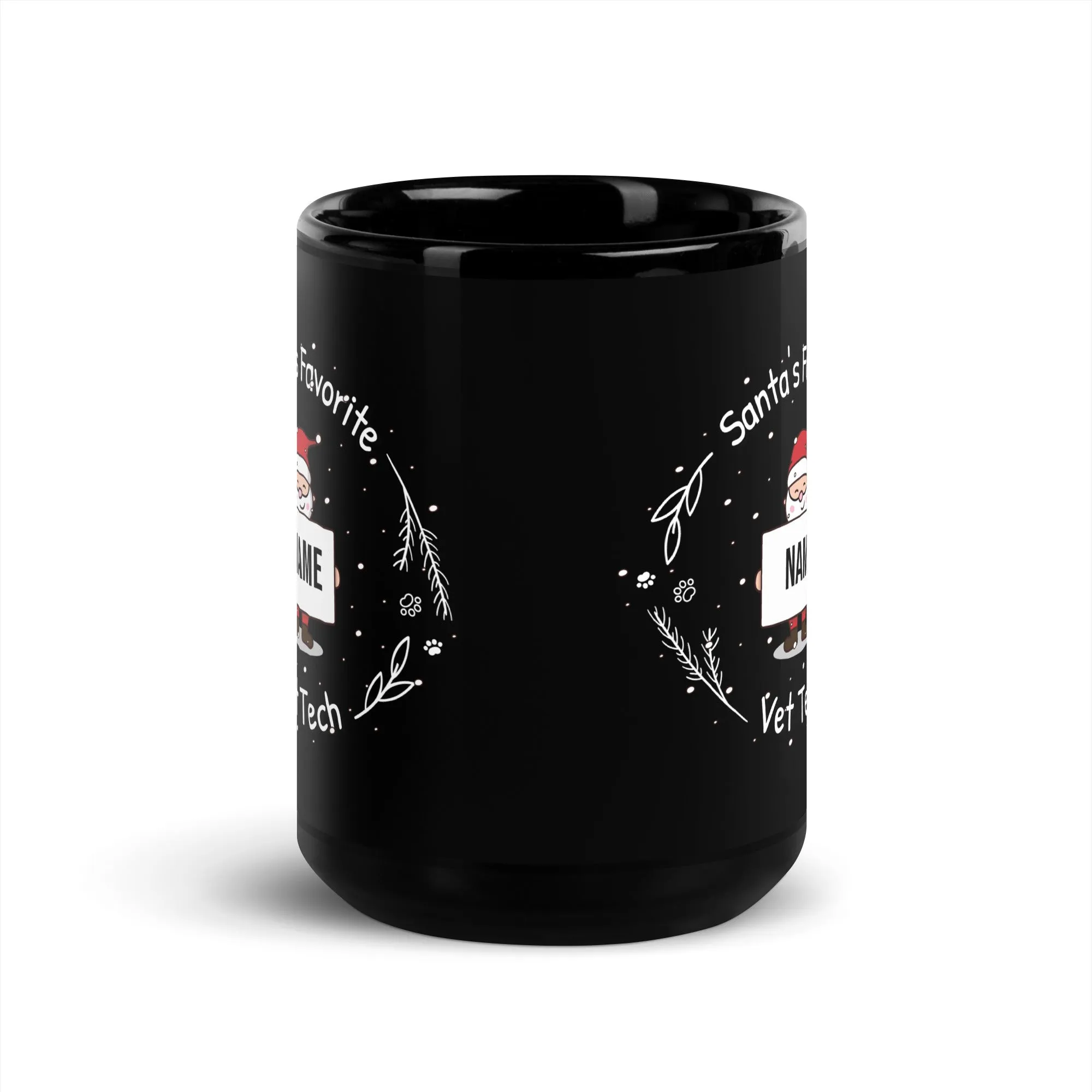 Santa's Favorite Vet Tech Personalized Full Color Mug