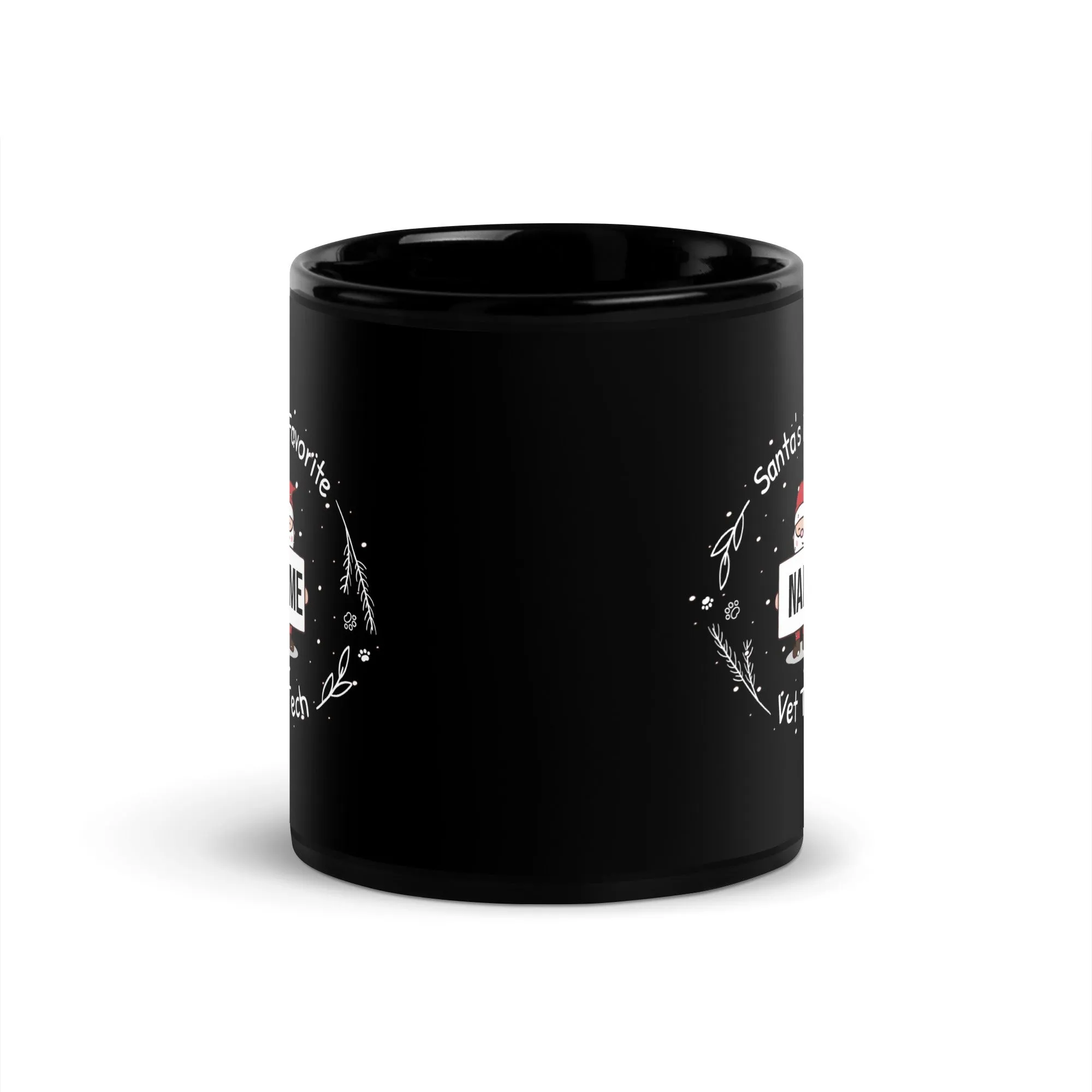 Santa's Favorite Vet Tech Personalized Full Color Mug