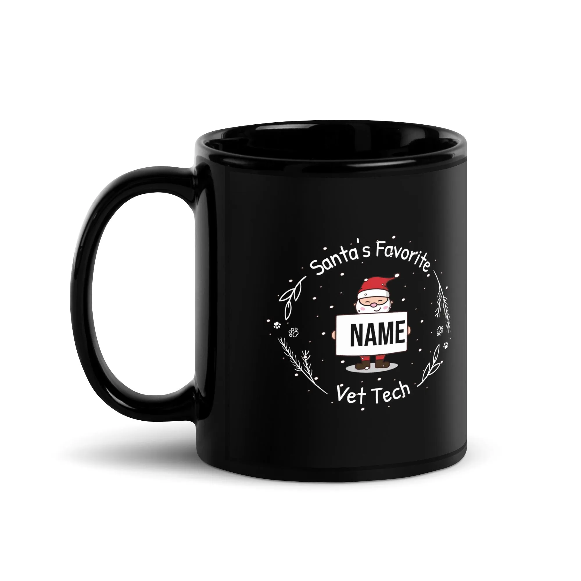 Santa's Favorite Vet Tech Personalized Full Color Mug