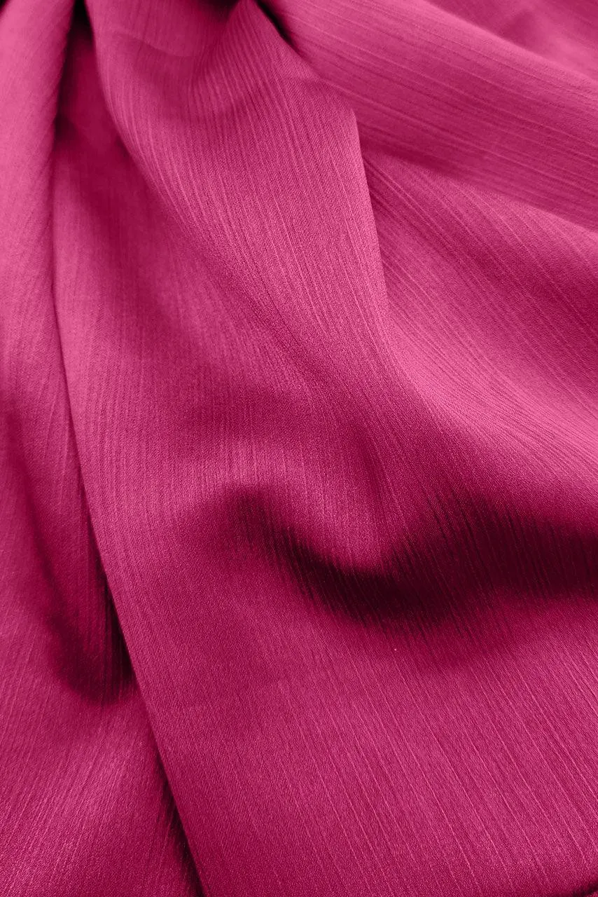 Satin Crinkle Hijab - Nova Pink