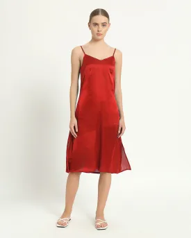 Satin Grace Scarlet Red Night Dress
