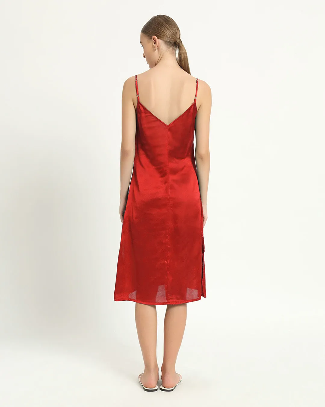 Satin Grace Scarlet Red Night Dress