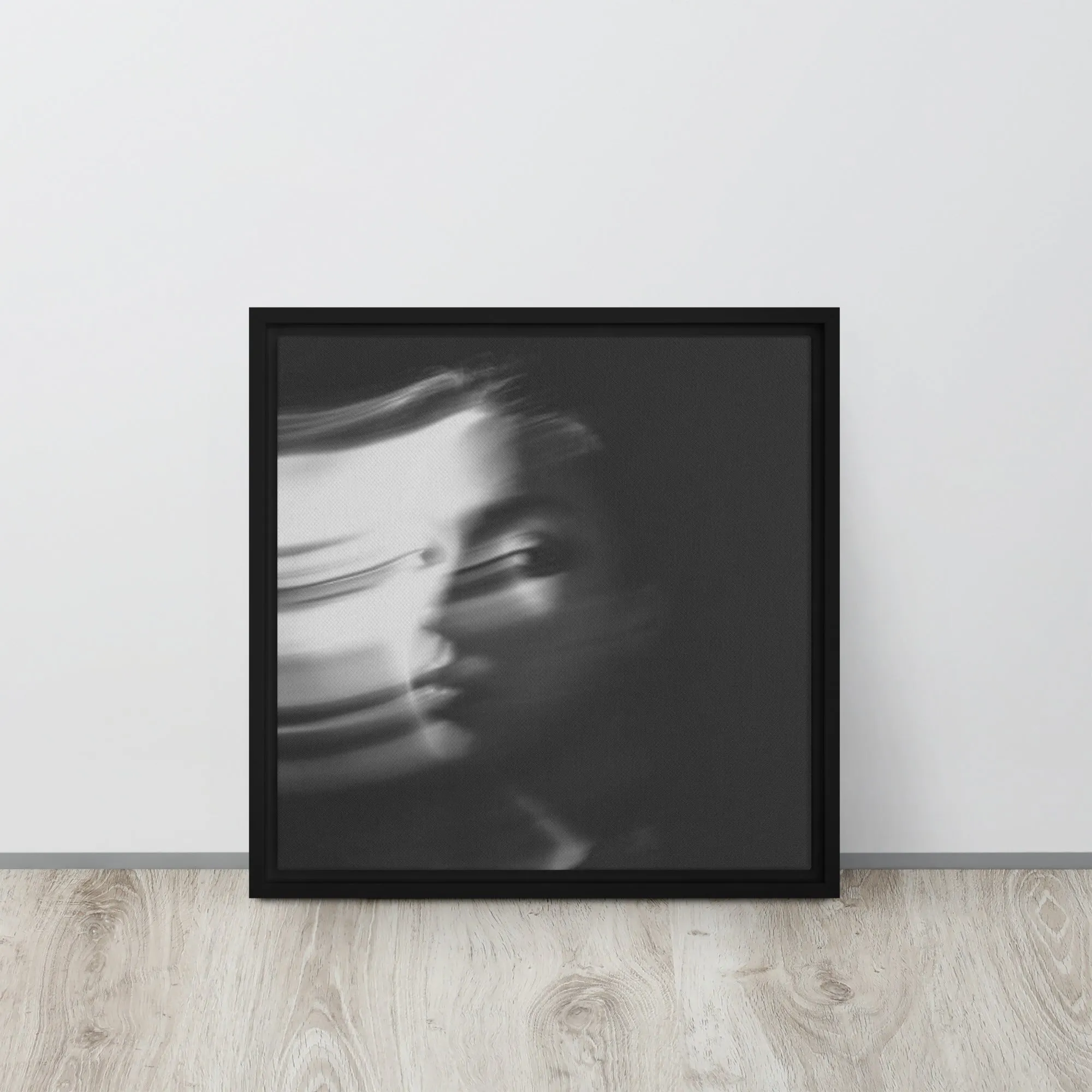 Silent Lady Framed Canvas Print