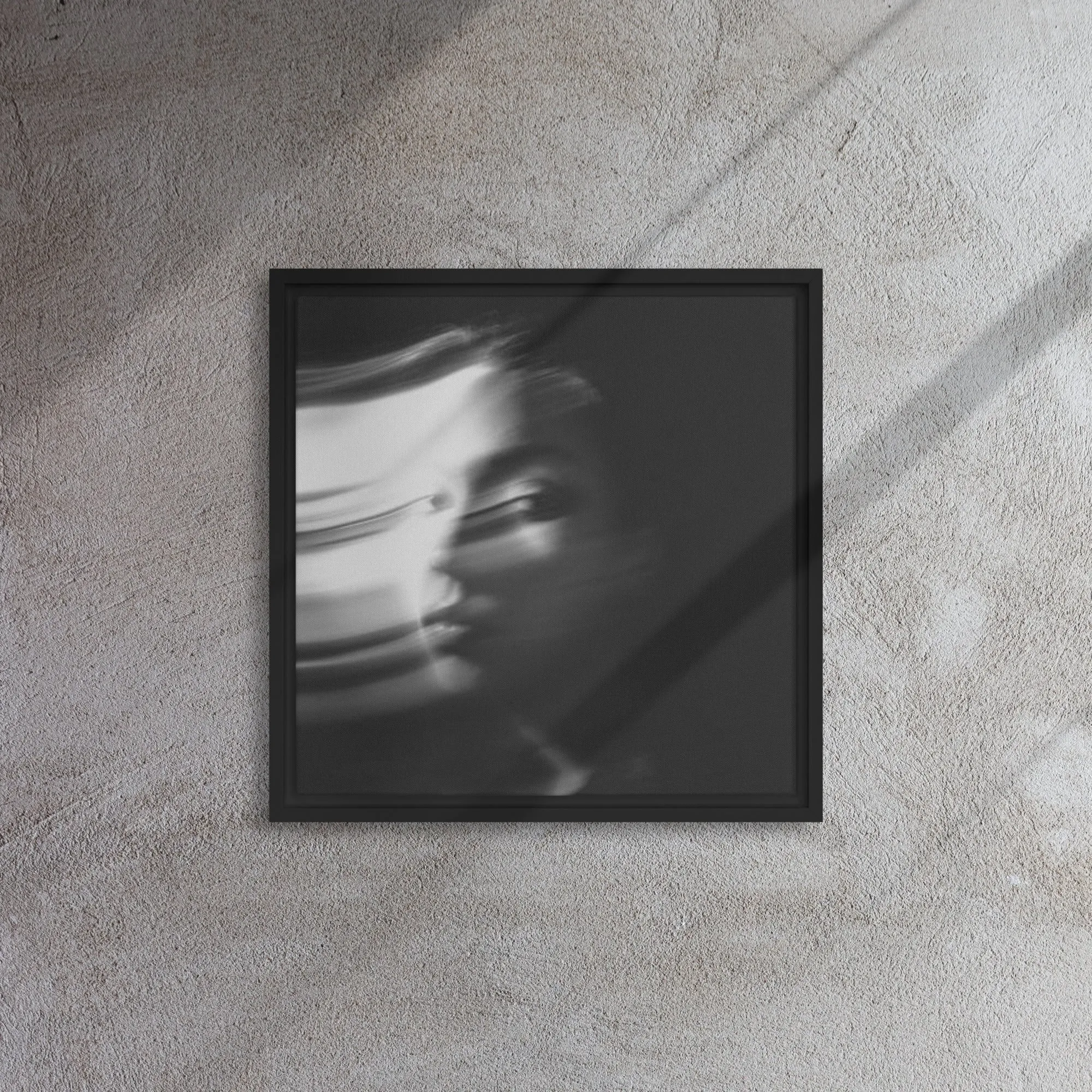 Silent Lady Framed Canvas Print