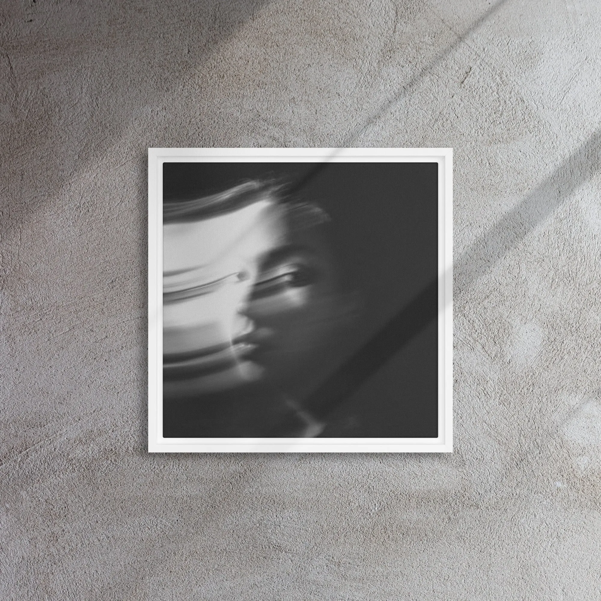 Silent Lady Framed Canvas Print