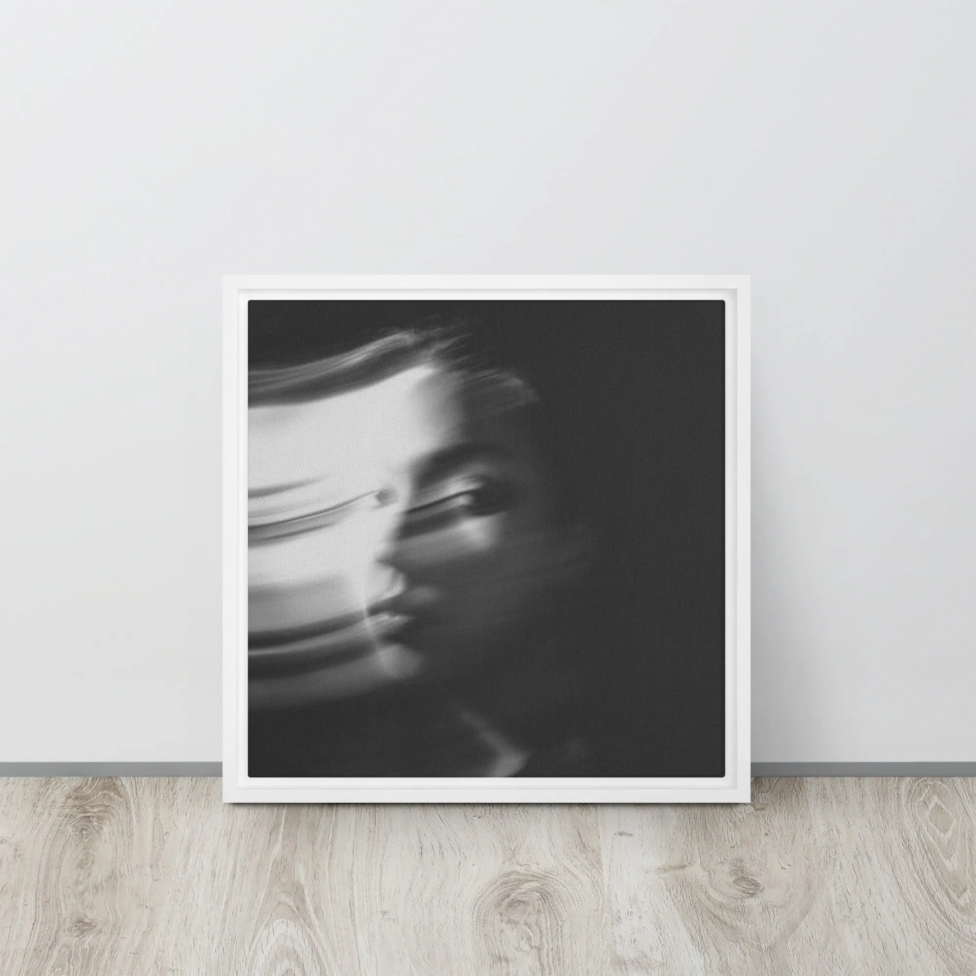 Silent Lady Framed Canvas Print