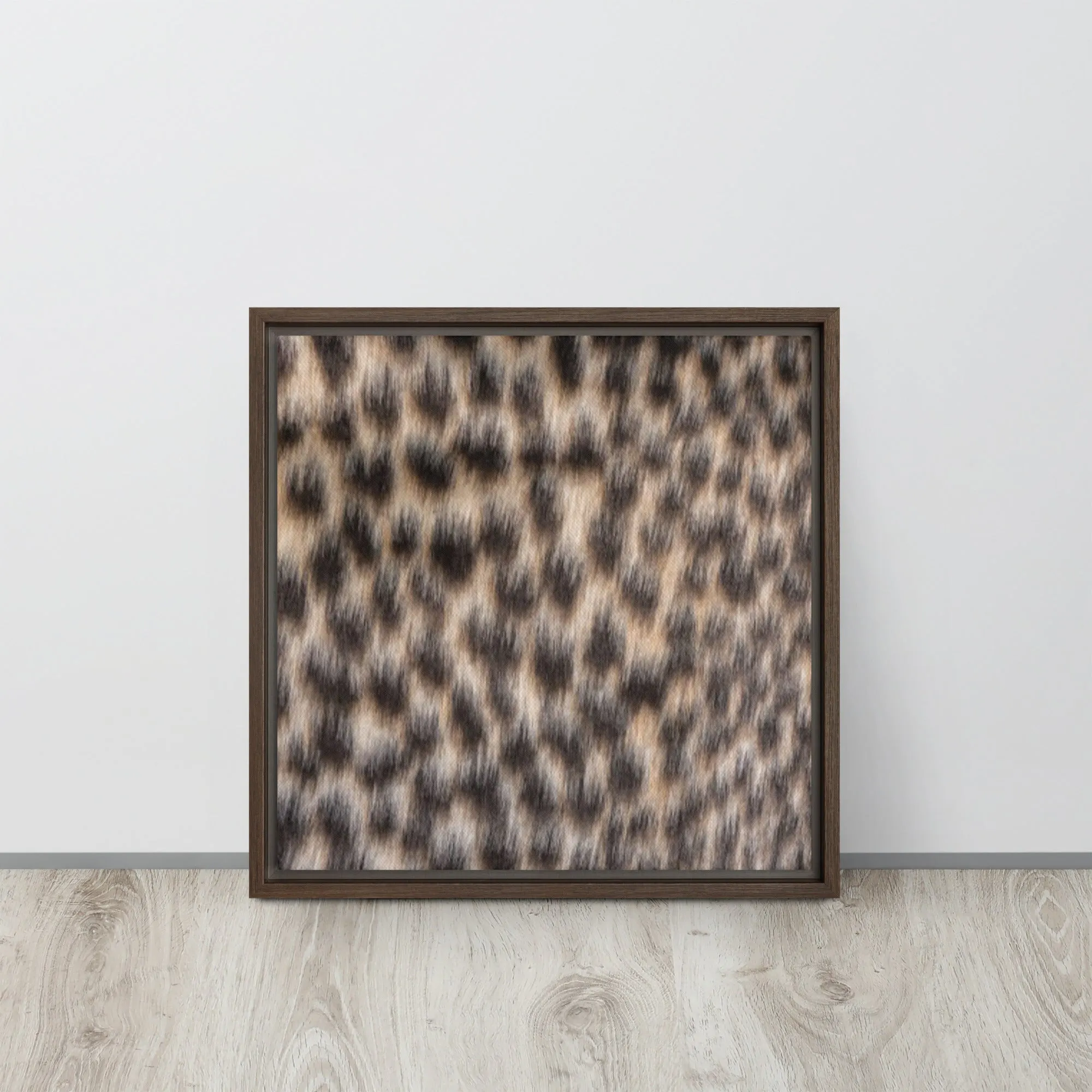 Speckled Cheetah Artwork Framed Canvas Print