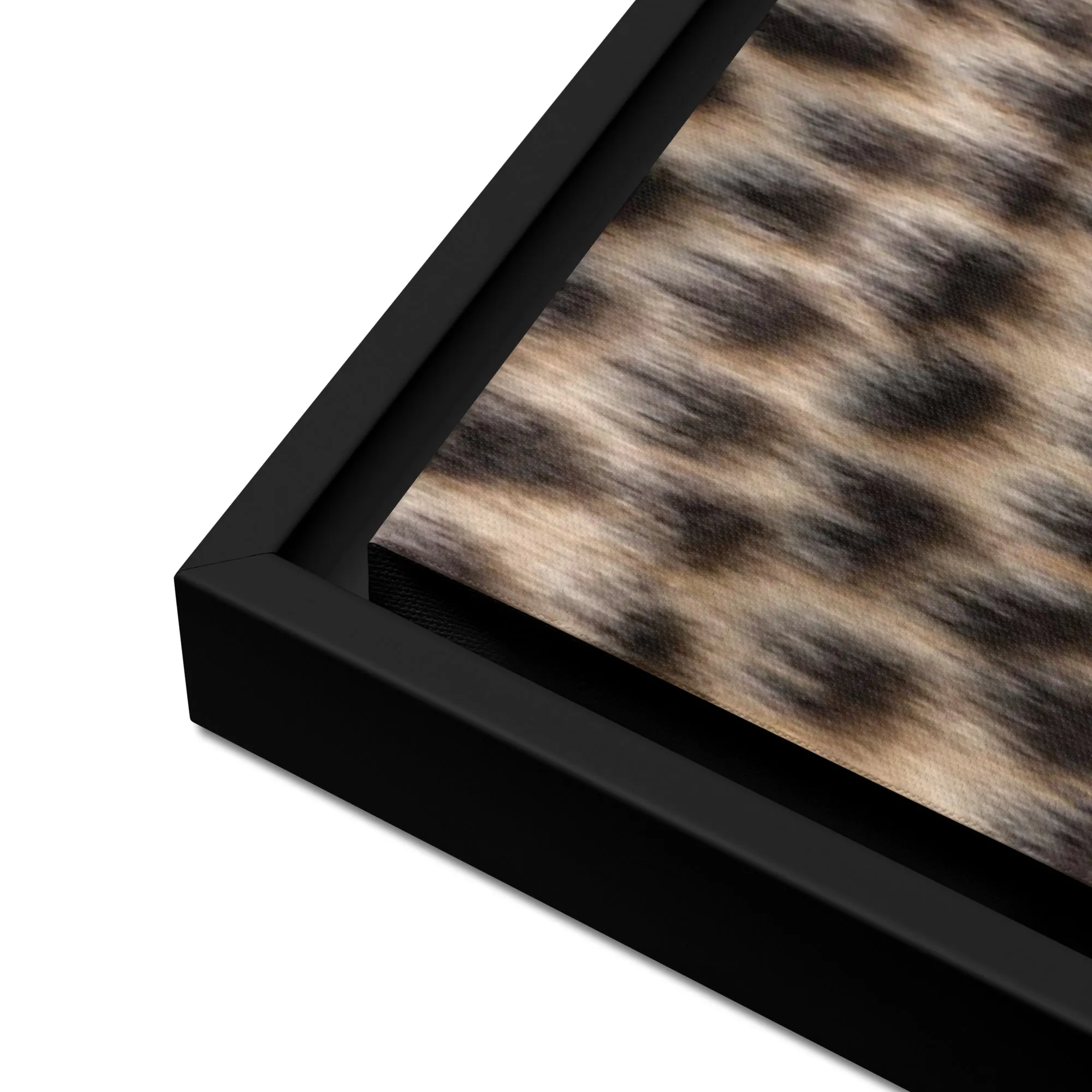 Speckled Cheetah Artwork Framed Canvas Print
