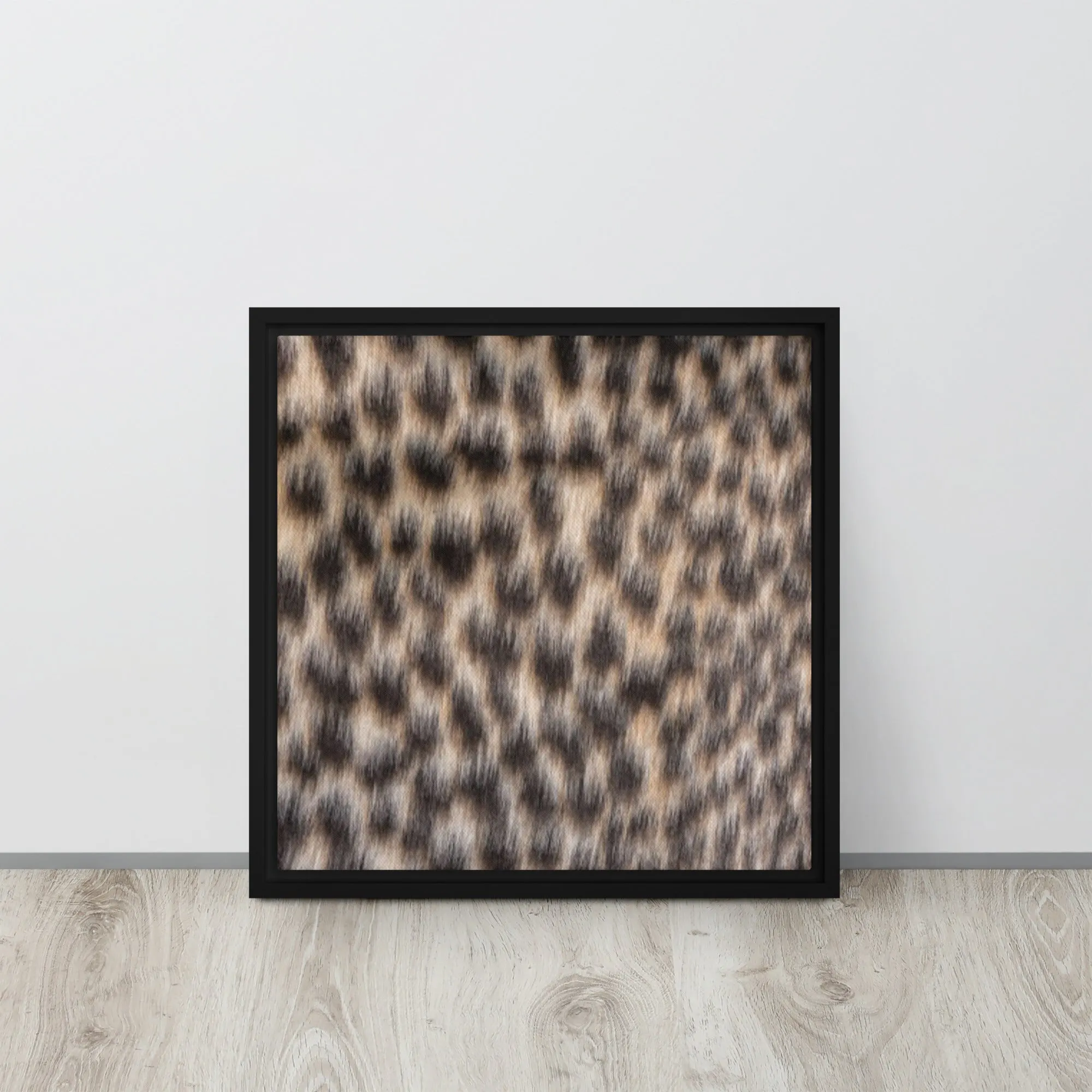 Speckled Cheetah Artwork Framed Canvas Print