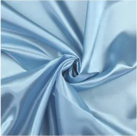 Stretch Imitation Silk Satin Charmeuse - Baby Blue #14, Satin Fabric By The Yard