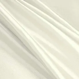 Stretch Imitation Silk Satin Charmeuse - Off-White #16, Satin Fabric By The Yard