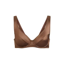 STRETCH SATIN SCOOP BACK UNDERWIRE BRA | SMOKEY QUARTZ