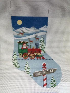 Susan Roberts Needlepoint 3257 Santa's Train Engine