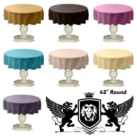 TABLECLOTH DULL BRIDAL SATIN (42" Round)